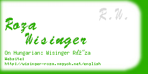 roza wisinger business card